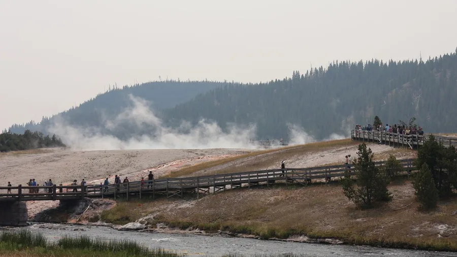 Old Faithful Boardwalk Geyser Loop