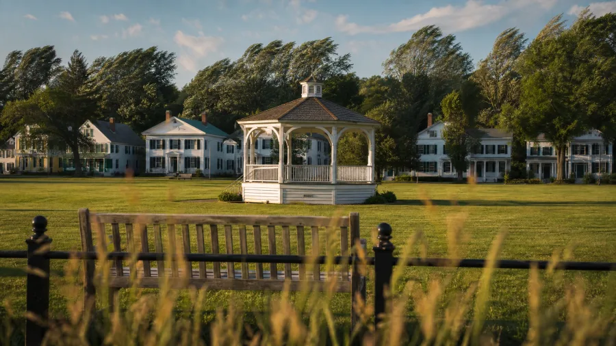 The Most Underrated Small Town in Every New England State Brandon, Vermont: Village Green and Falls