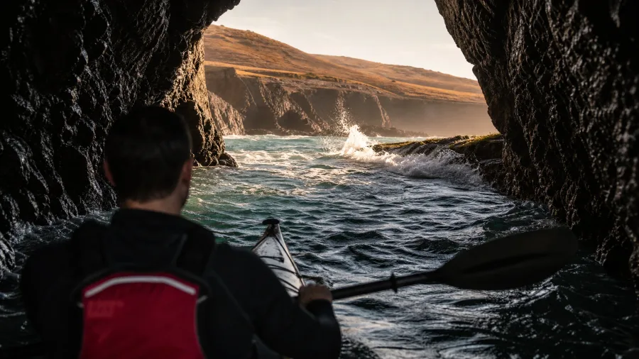 Santa Cruz Island, California: Sea Caves an Hour Offshore